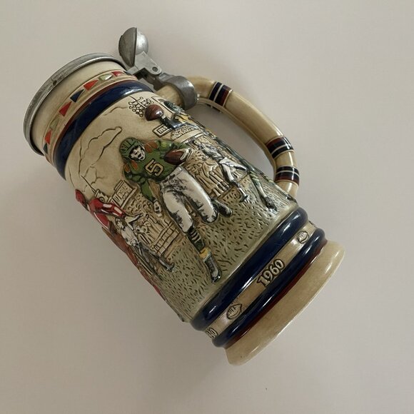 Vintage 1983 Avon Great American Football Ceramic Lidded Beer Stein Ceramarte - Picture 12 of 16